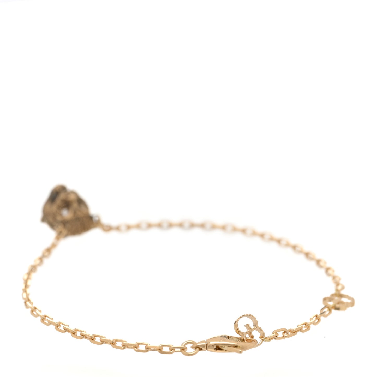 18K Yellow Gold Diamond Black Onyx Le Marché des Merveilles Feline Bracelet