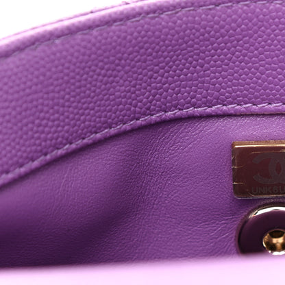 Chanel Caviar Quilted Mini Coco Handle Flap Purple 7 of 10