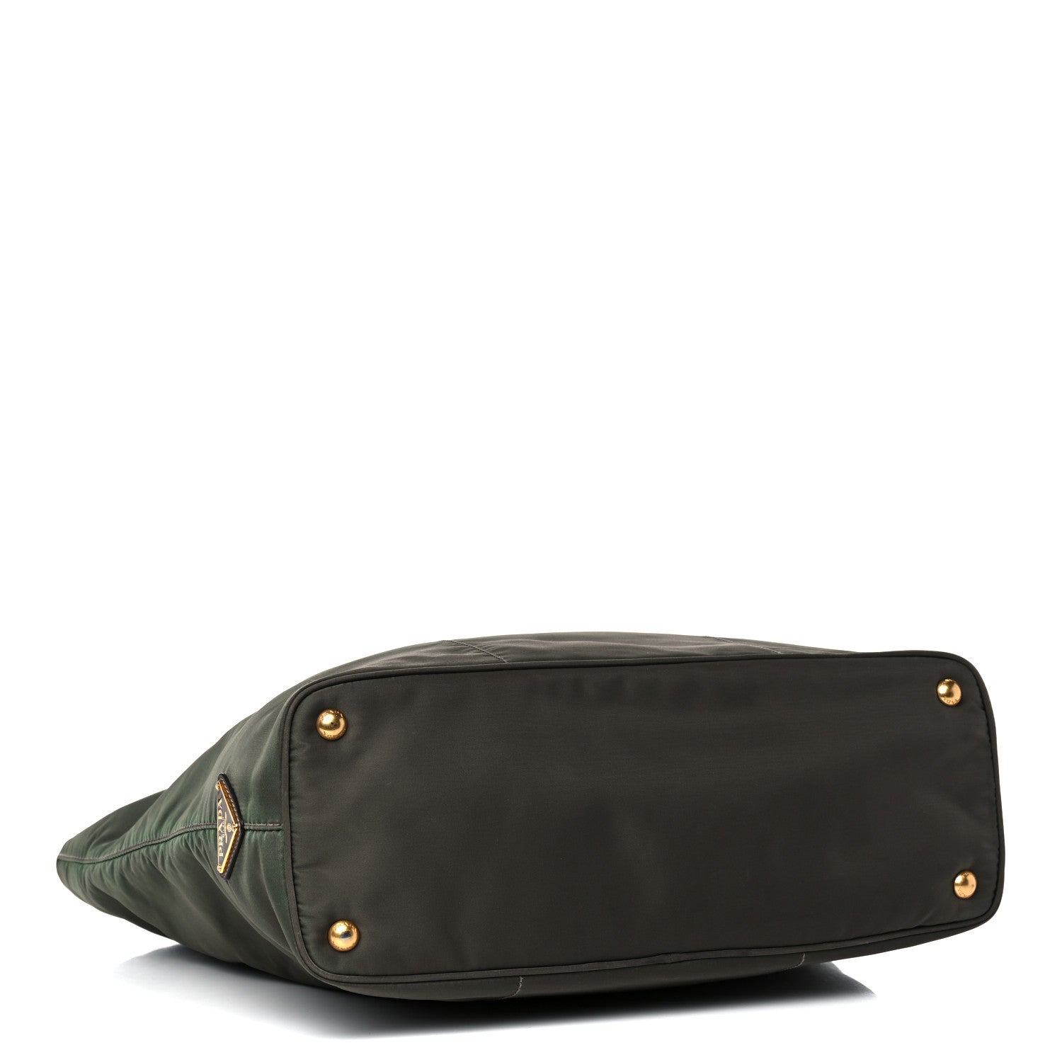 Prada Tessuto Nylon Logo Tote Green 4 of 16