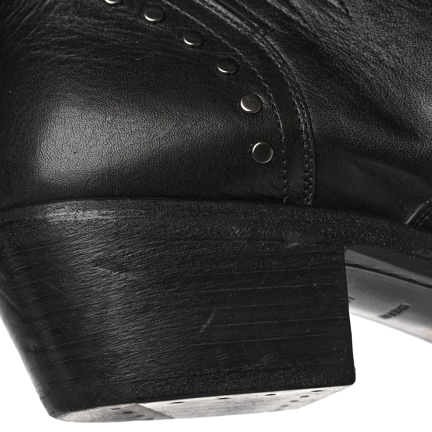 Saint Laurent Leather Dakota 50 Stud Bootie 42 Black 8 of 9
