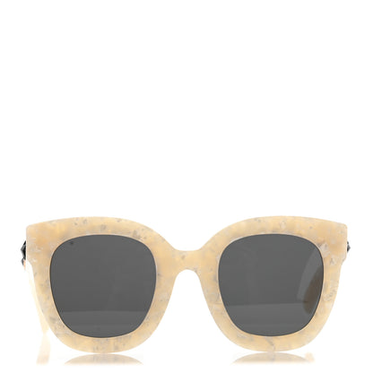 Gucci Round Frame Star Sunglasses GG0208S White 2 of 10