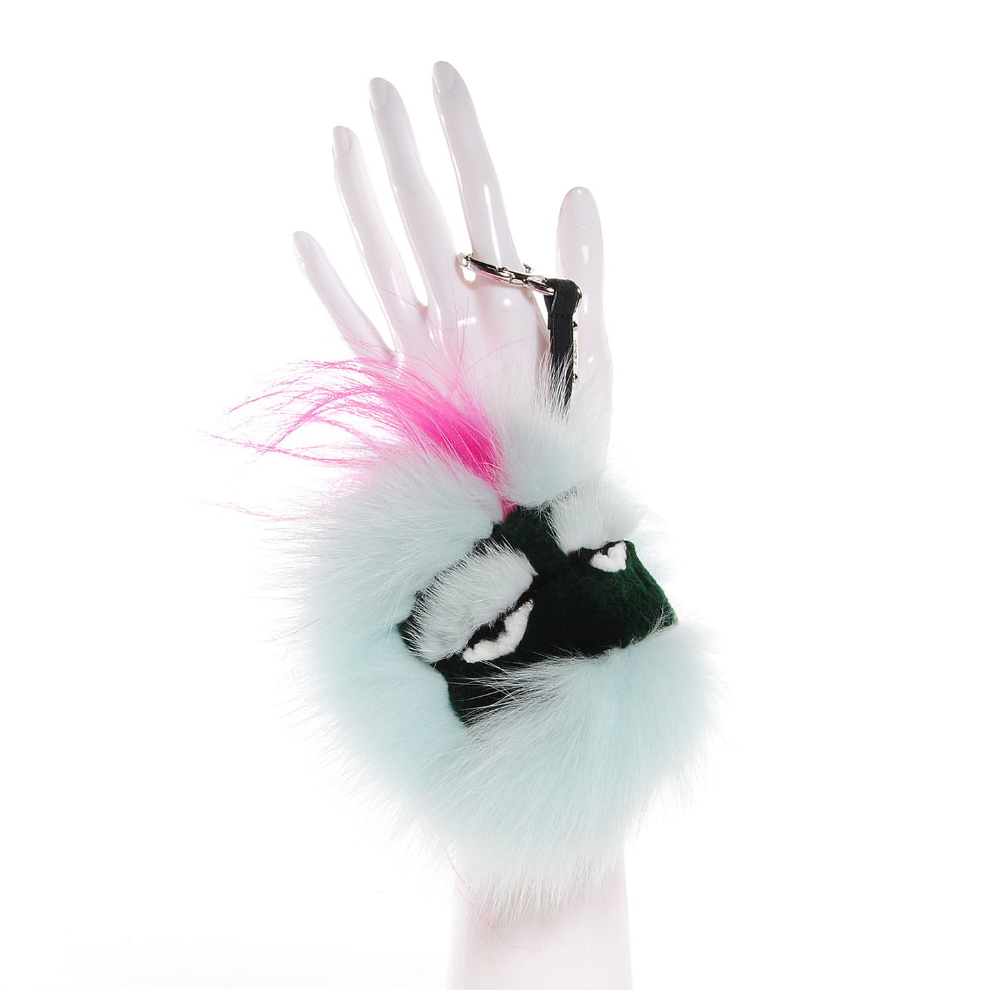 Fox Rabbit Goat Mink Fur Vitello Flamingo Bagood Monster Bag Bug Charm Light Blue