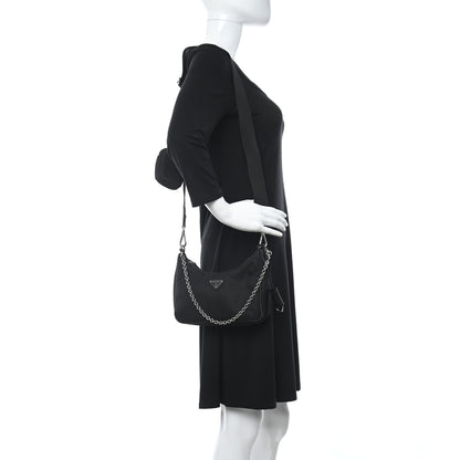 Prada Nylon Re-Edition 2005 Shoulder Bag Black 2 of 5