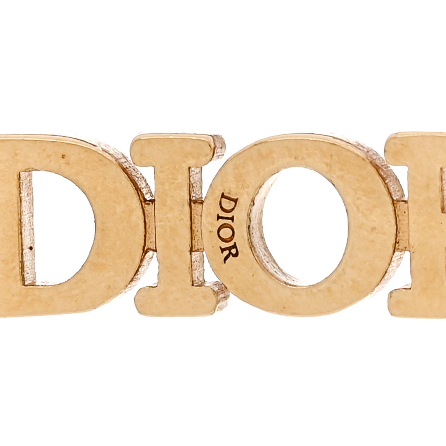 Christian Dior Crystal Dio(r)evolution Logo Hoop Drop Earrings Gold 4 of 4