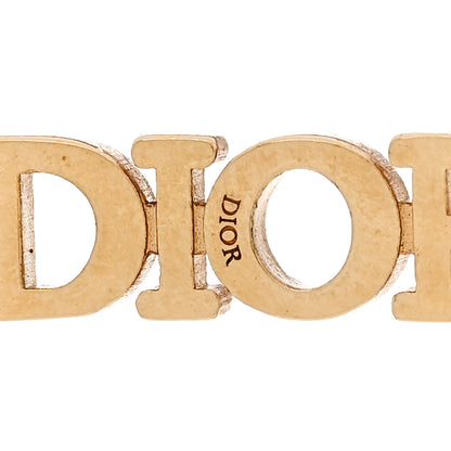 Christian Dior Crystal Dio(r)evolution Logo Hoop Drop Earrings Gold 4 of 4