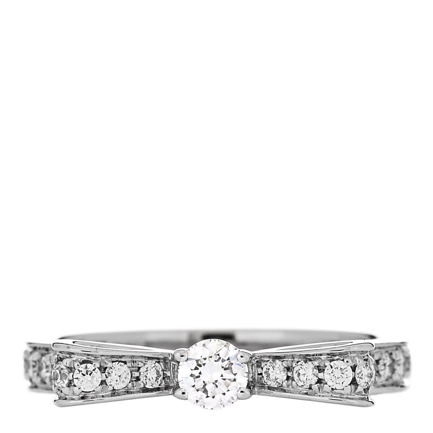 18K White Gold Diamond Ruban Ring 45 3.25