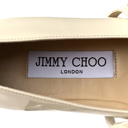 Jimmy Choo Patent Pearl Ade Mary Janes Flat 35 Latte White 7 of 8
