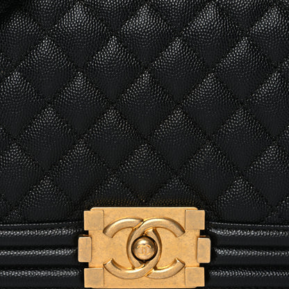 Chanel Caviar Quilted Medium Boy Flap Black 8 of 10