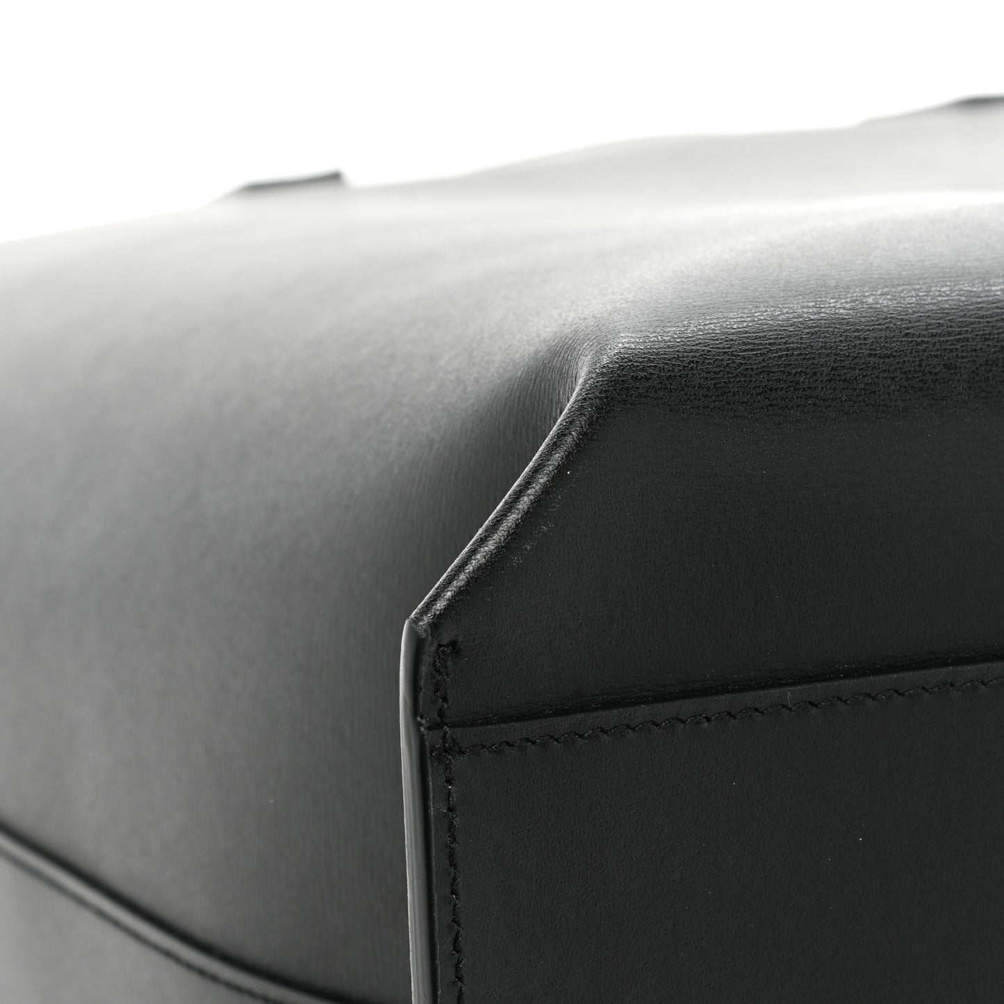 Calfskin Medium Shopper Tote Black