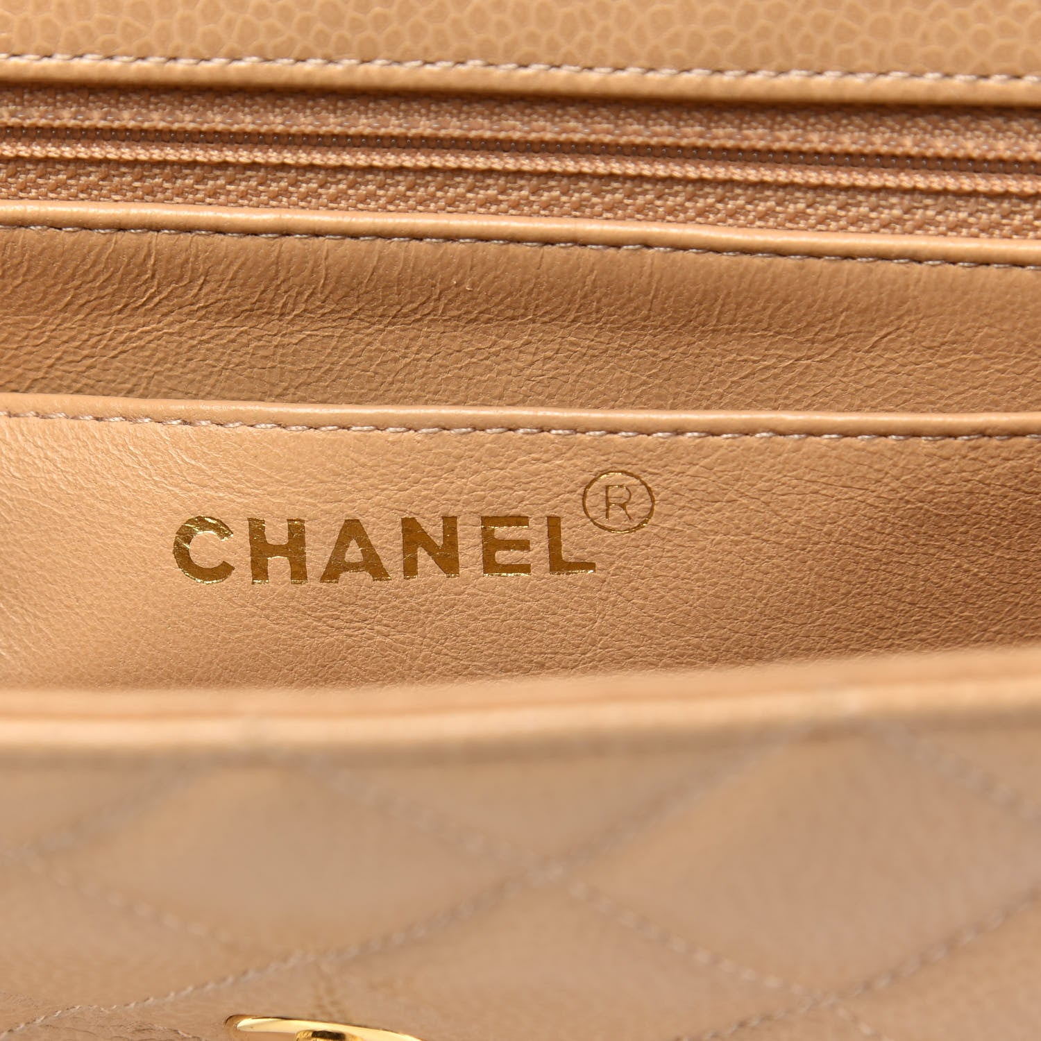 Chanel Caviar Quilted Small Single Flap Beige 6 of 14