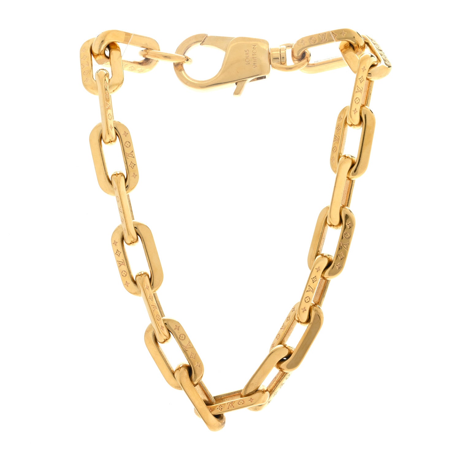 Louis Vuitton LV Edge Necklace MM Gold 3 of 4