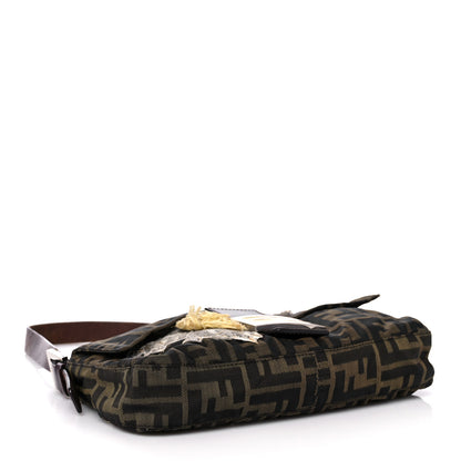 Fendi Zucca Flower Applique Baguette Tobacco 3 of 17
