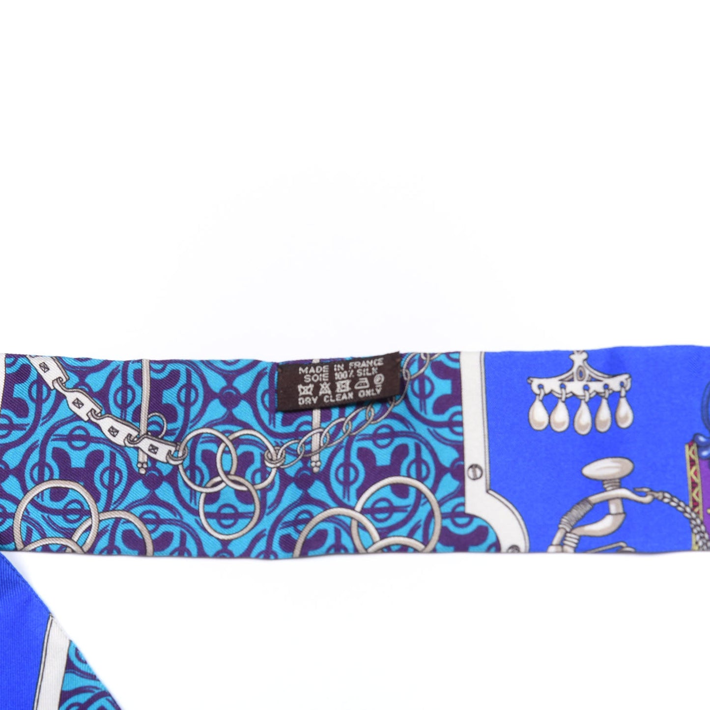 Silk Mors Et Gourmettes Remix Twilly Bleu Roy Turquoise Prune