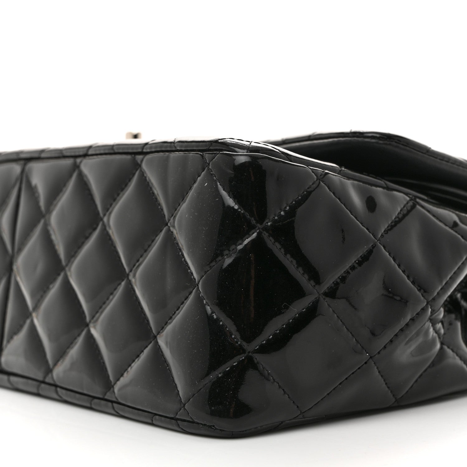 Chanel Patent Quilted Jumbo Double Flap Black 10 of 11