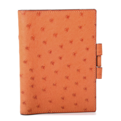 Hermes Ostrich Vision Agenda Cover PM Orange 1 of 6