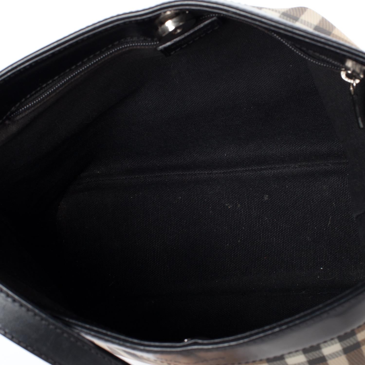 Burberry Prorsum House Check Shoulder Bag Black 10 of 11