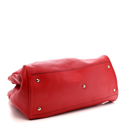 Gucci Pebbled Calfskin Large Soho Shoulder Bag Red Red 4 of 12