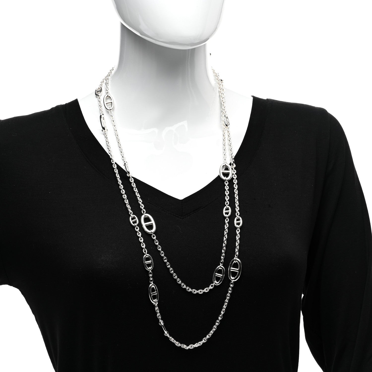 Hermes Sterling Silver Farandole Necklace 160 2 of 4