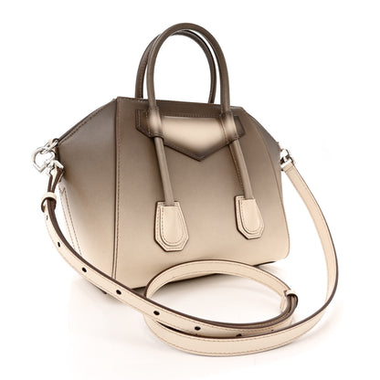 Givenchy Box Calfskin Gradient Mini Lock Antigona Shoulder Bag Brown Beige 3 of 15