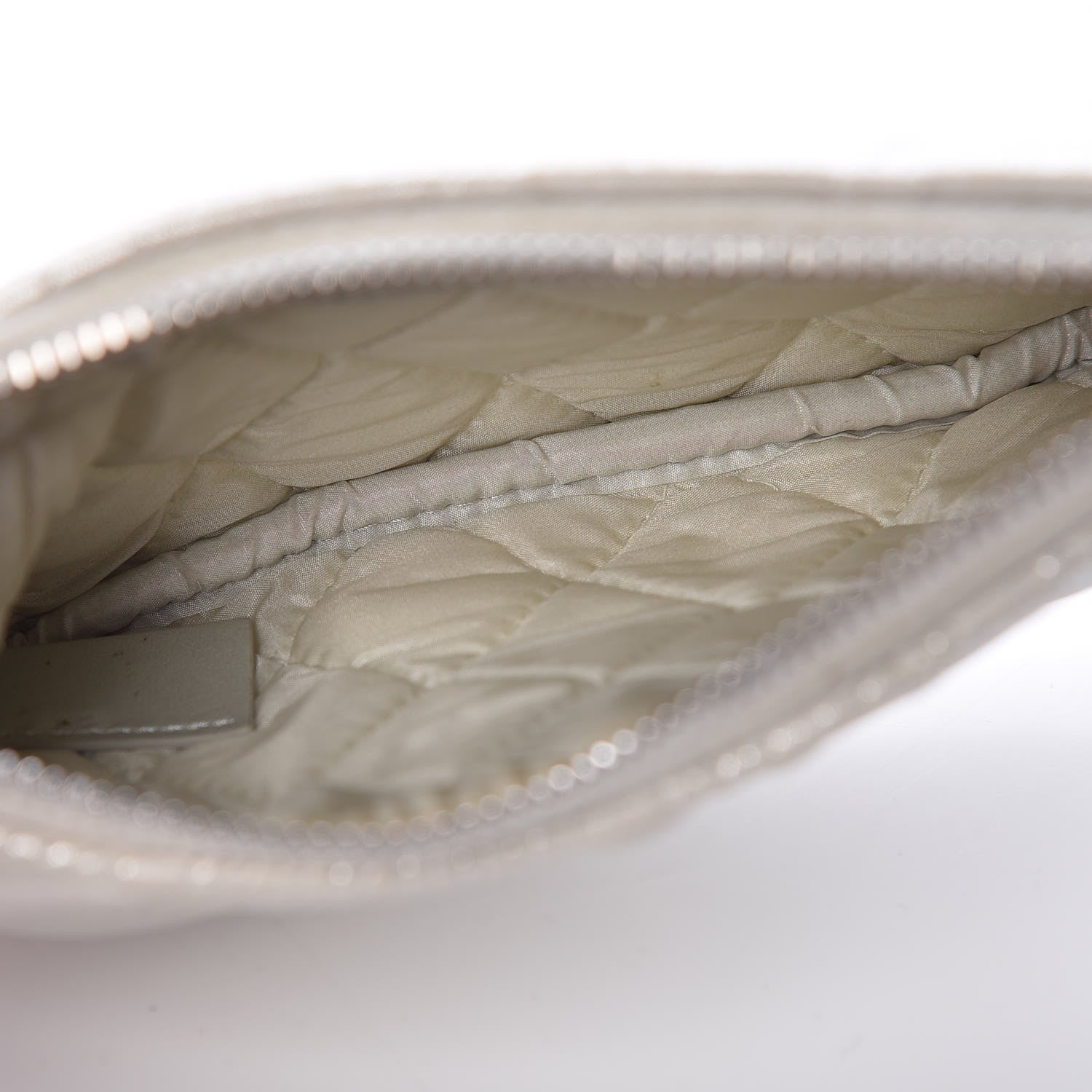 Chanel Metallic Lambskin Star Embossed Coin Purse Case Silver 5 of 8