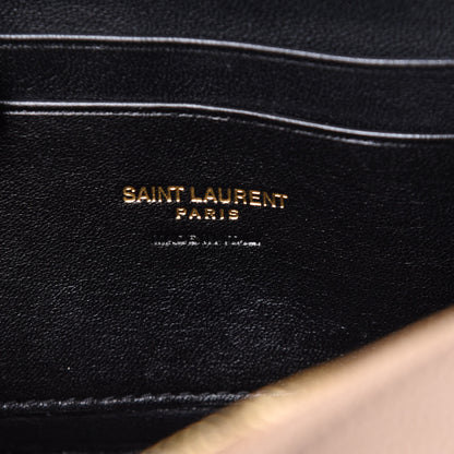 Saint Laurent Grain De Poudre Matelasse Monogram Mini Lou Camera Bag Dark Beige 6 of 10