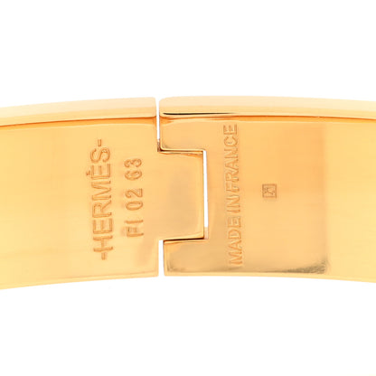 Hermes Enamel Printed D'Orphee Narrow Clic Clac H Bracelet PM Platine White 4 of 5