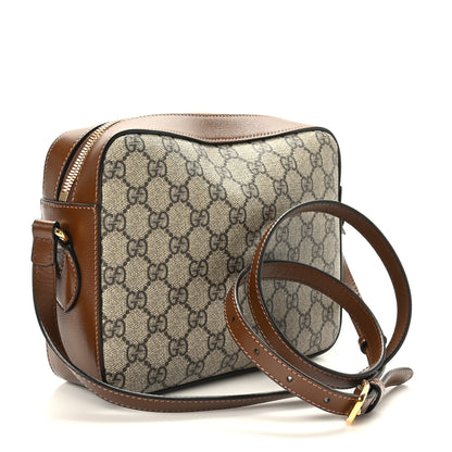 Gucci GG Supreme Monogram Small Horsebit 1955 Shoulder Bag Beige Brown Sugar 3 of 10