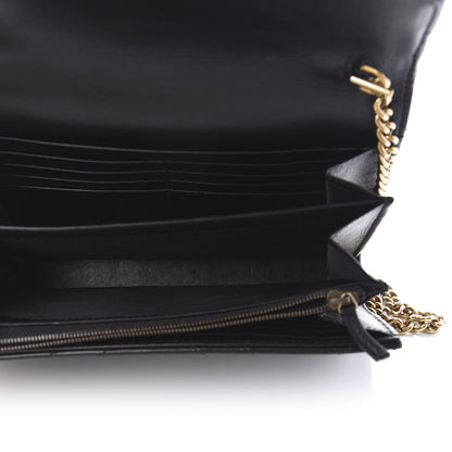 Gucci Calfskin Matelasse GG Marmont Chain Wallet Black 5 of 9