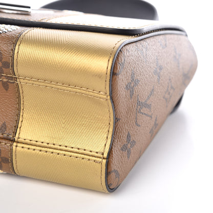 Louis Vuitton Calfskin Reverse Monogram Studded Twist Shoulder Bag MM Black Gold 9 of 9