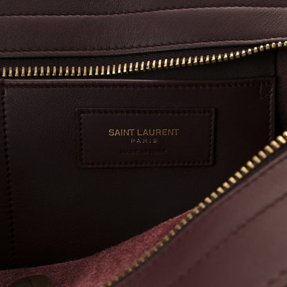 Saint Laurent Smooth Calfskin Small Monogram Cabas Rouge Legion 6 of 9