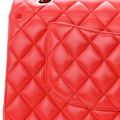 Chanel Lambskin Quilted Medium Double Flap Red 12 of 13