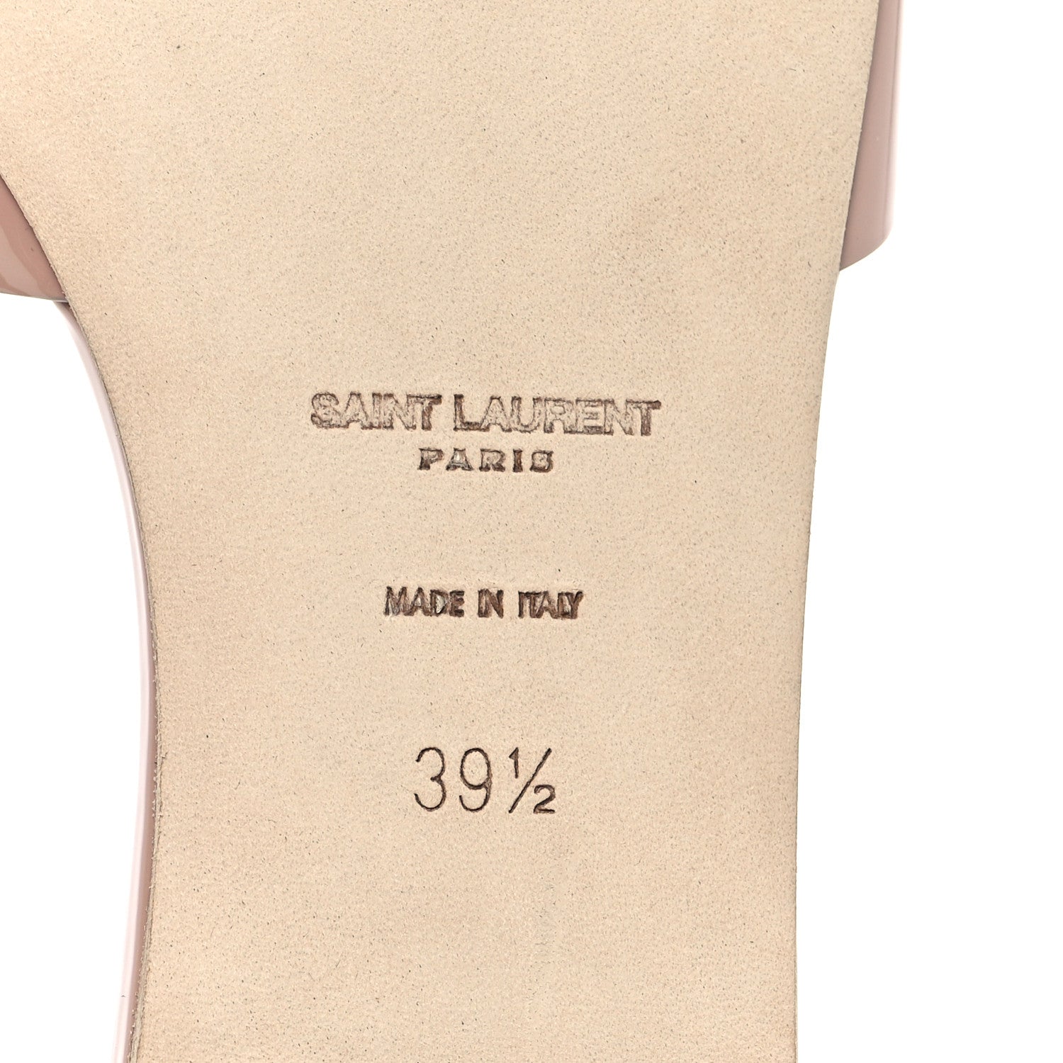 Saint Laurent Patent Tribute 05 Slide Sandals 39.5 Nude 7 of 10