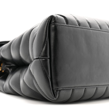 Saint Laurent Calfskin Y Quilted Monogram Medium Loulou Chain Satchel Black 9 of 13