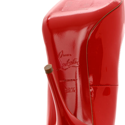 Christian Louboutin Patent Batignolles 100 Pumps 39.5 Rouge Lipstick 7 of 8