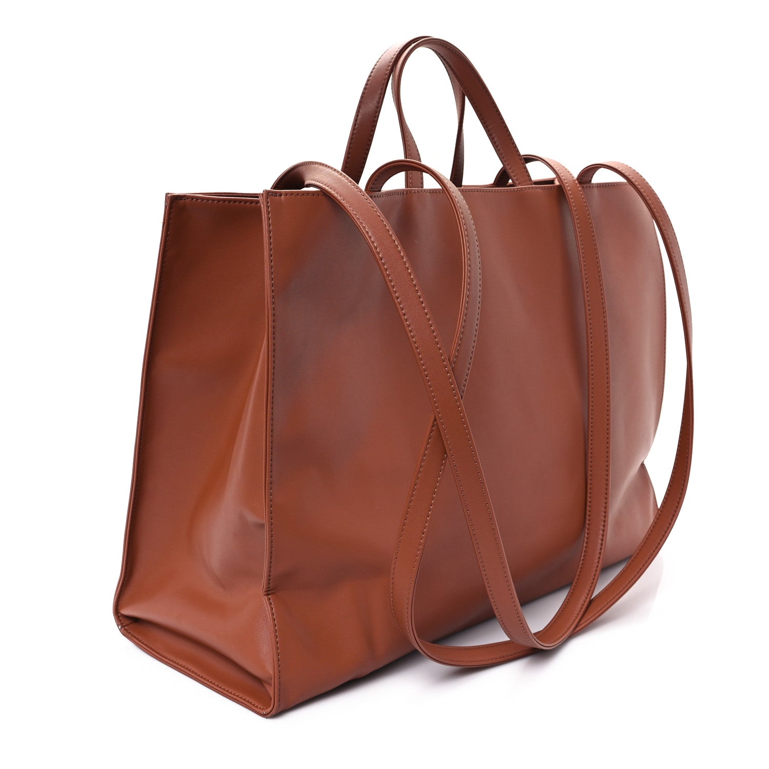 Telfar Vegan Leather Large Shopping Bag Tan 3 of 14