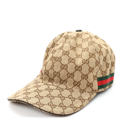 Gucci Monogram Web Baseball Hat XXL Beige Cocoa 1 of 10
