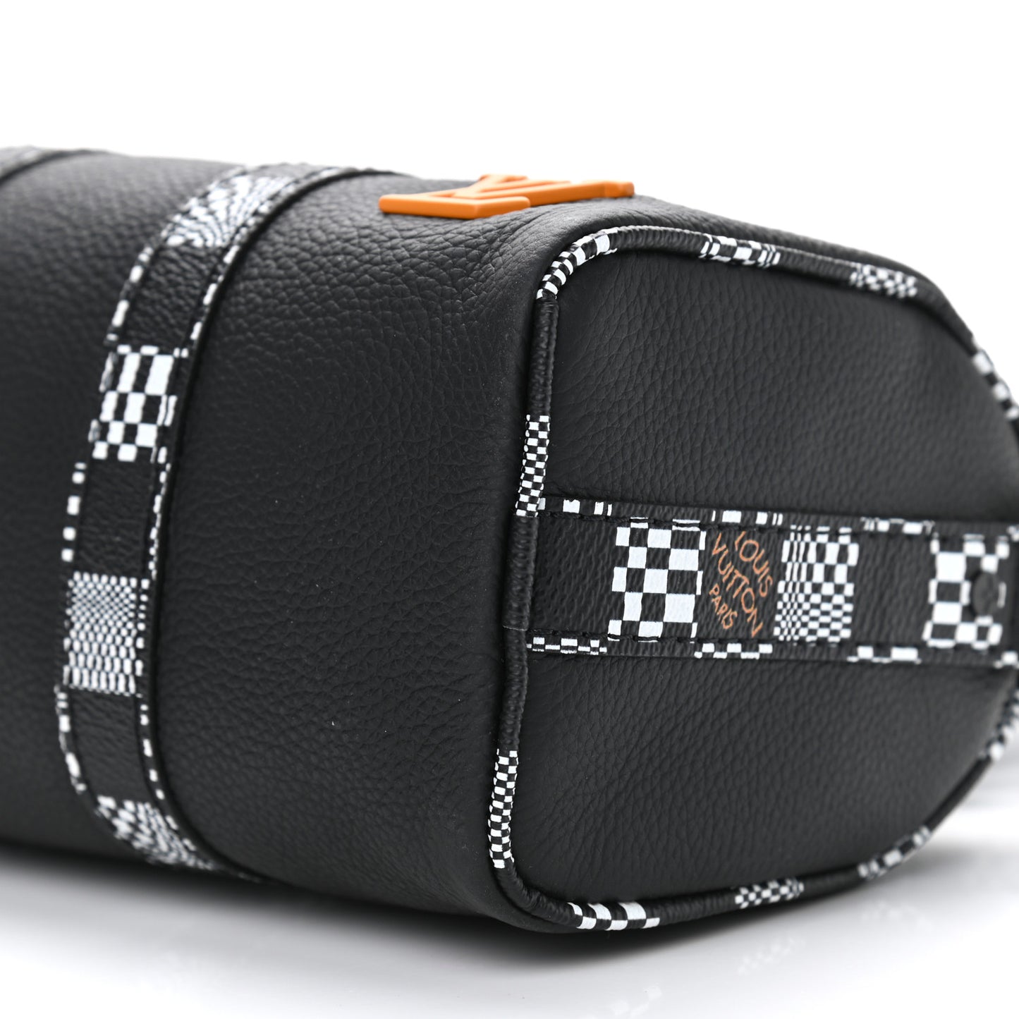 Calfskin Damier Distorted Keepall XS Black
