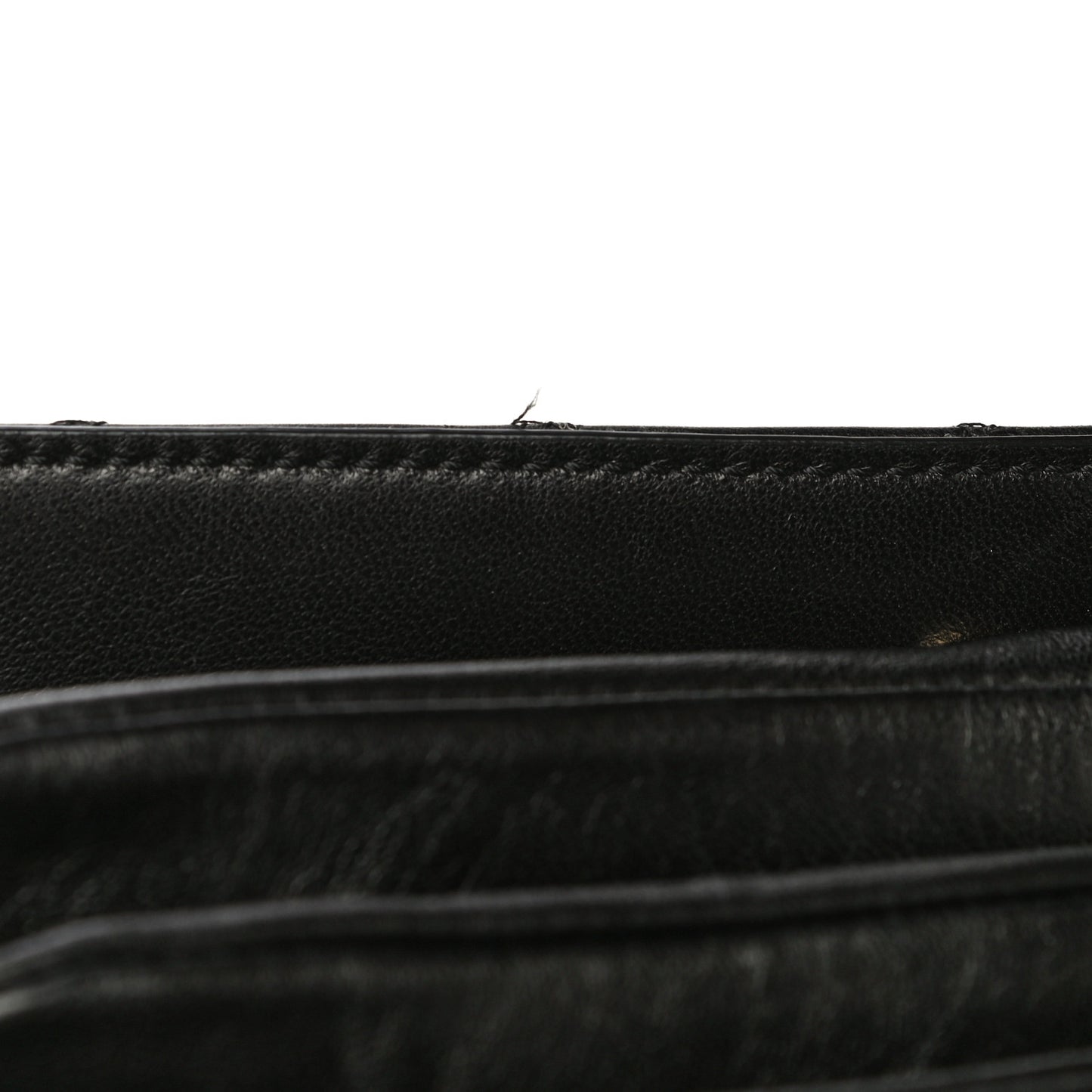 Lambskin Diamond Quilted Monogram Angie Chain Bag Black