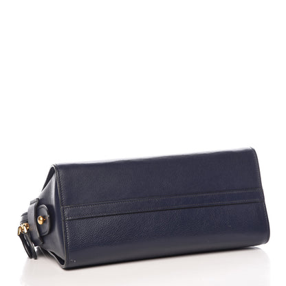 Prada Vitello Daino Shoulder Bag Baltico 5 of 12