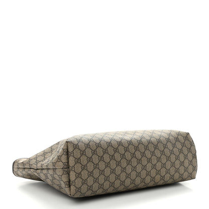 Gucci GG Supreme Monogram Medium Zippered Shopping Tote Dark Brown 4 of 14