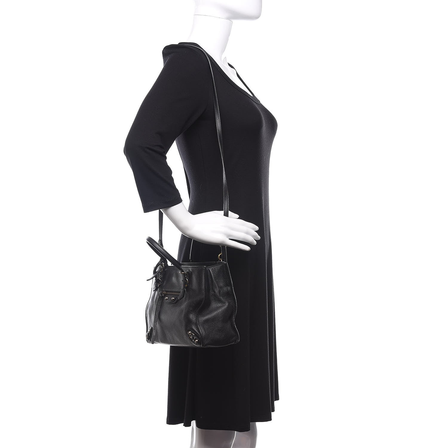 Balenciaga Calfskin Papier Mini A4 Tote Black 2 of 13