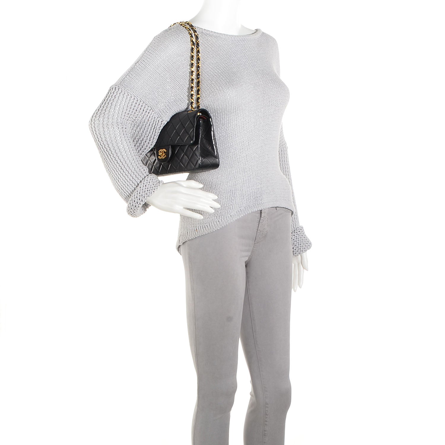 Chanel Lambskin Quilted Small Double Flap Black 2 of 8