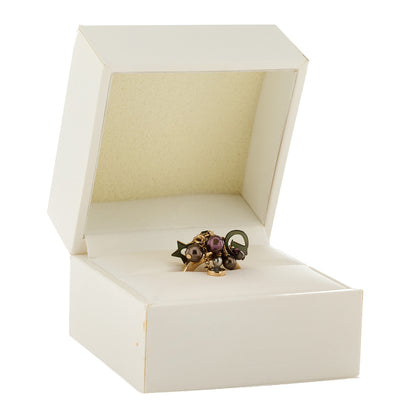 Christian Dior Metal Pearl Star Logo Ring 49 5 Rose Gold 6 of 6