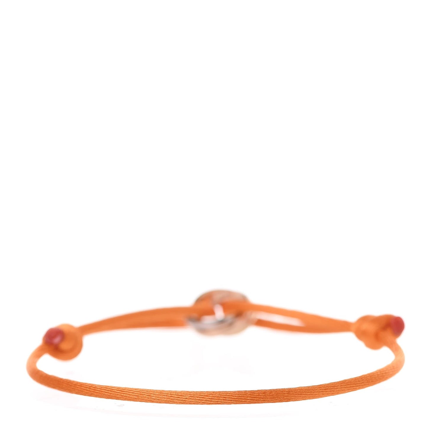 18K Pink Yellow White Gold Trinity Adjustable Cord Bracelet Orange