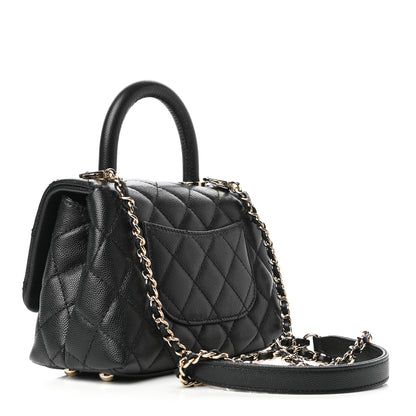 Chanel Caviar Quilted Extra Mini Coco Handle Flap Black 3 of 10
