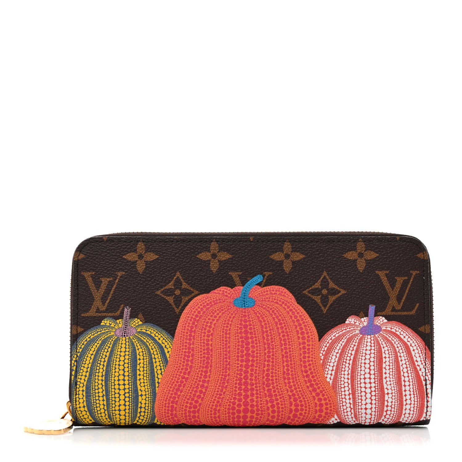 Louis Vuitton LV X YK Monogram Kusama Pumpkin Zippy Wallet 1 of 7