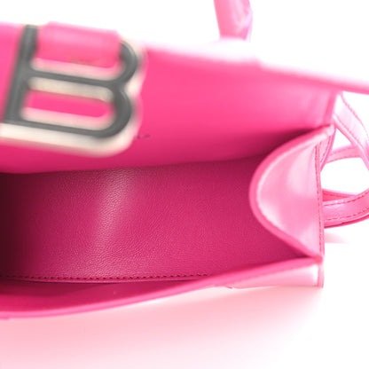 Balenciaga Shiny Box Calfskin Hourglass Top Handle Bag XS Acid Fuchsia 4 of 10