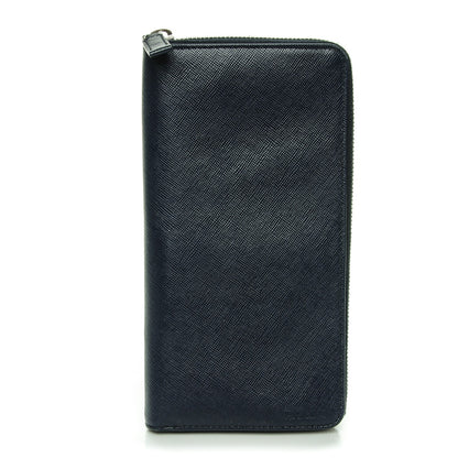 Prada Saffiano Zip Around Travel Wallet Baltico 1 of 6