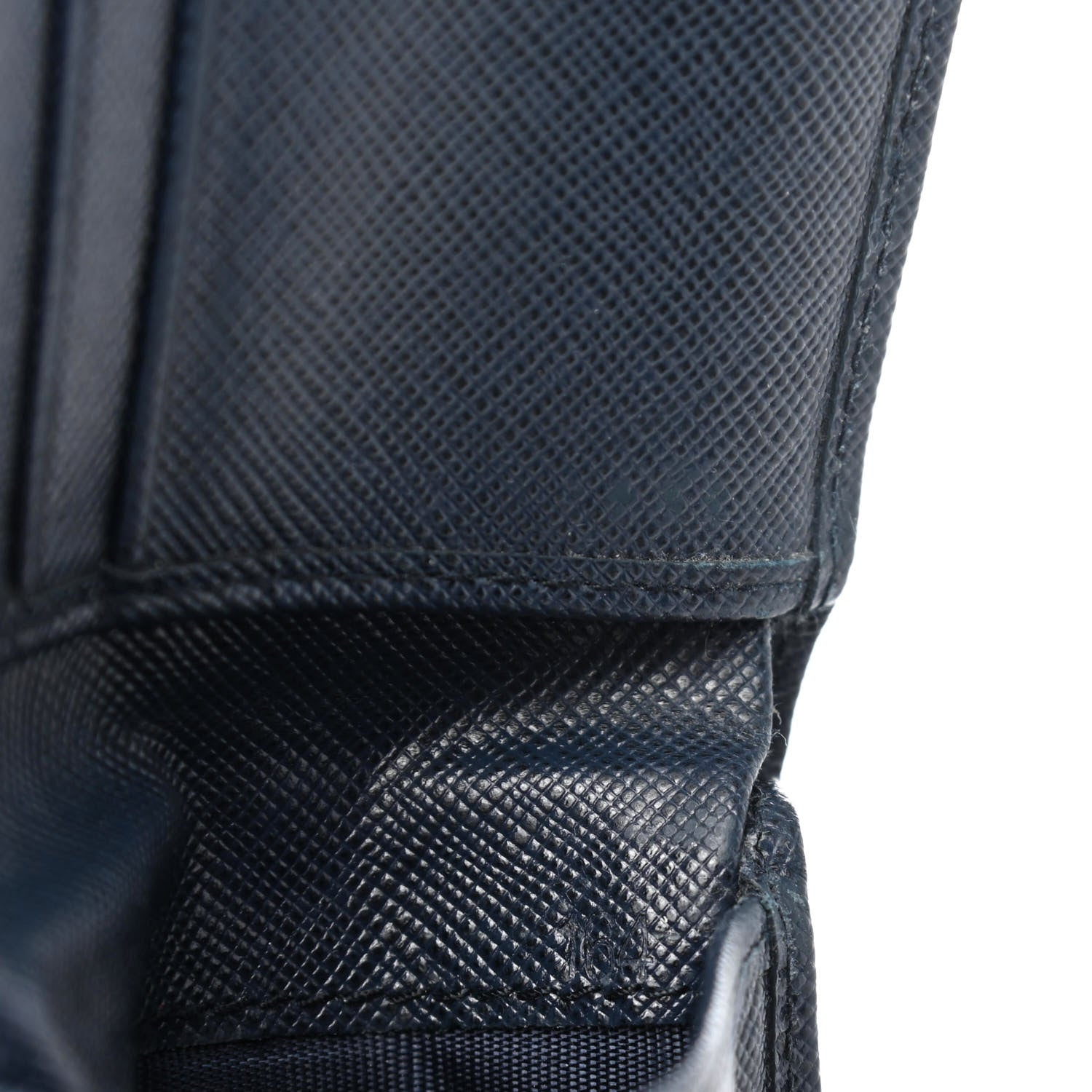 Prada Saffiano Bi-Color Bi-Fold Wallet Baltico Bluette 6 of 7