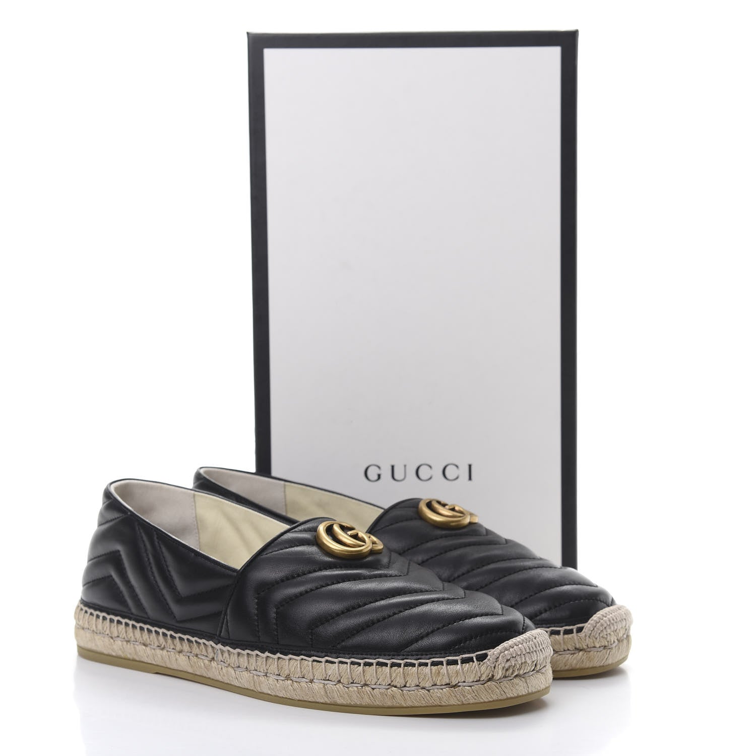 Gucci Nappa Matelasse Mens GG Marmont Espadrilles 10 Black 8 of 8